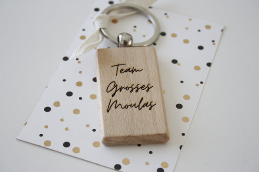 Porte-clé en bois personnalisé, cadeau entreprise, logo, message personnel