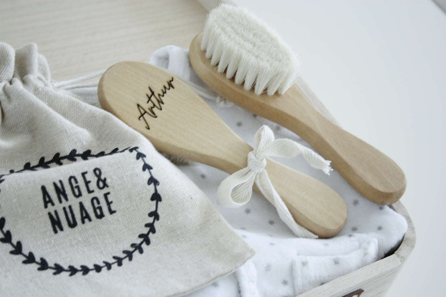 Brosse à cheveux personnalisée en bois